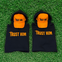 Trust Him Hoodie & Hat Combo - Vibrant Orange